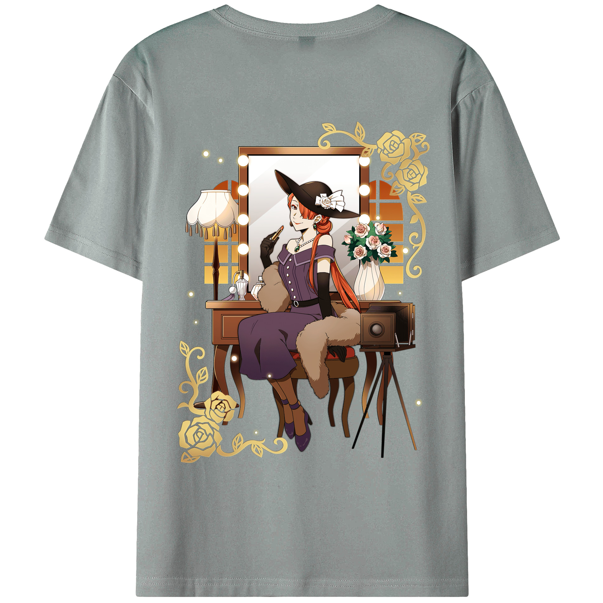 （画像用） 文豪ストレイドッグス Bungo Stray Dogs 綿100％ メンズ半袖Tシャツ（バックプリント） 通気性
